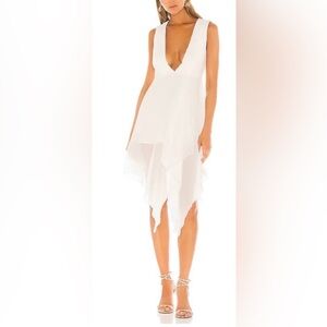 NBD Lexi Midi Dress with Plunge Neckline